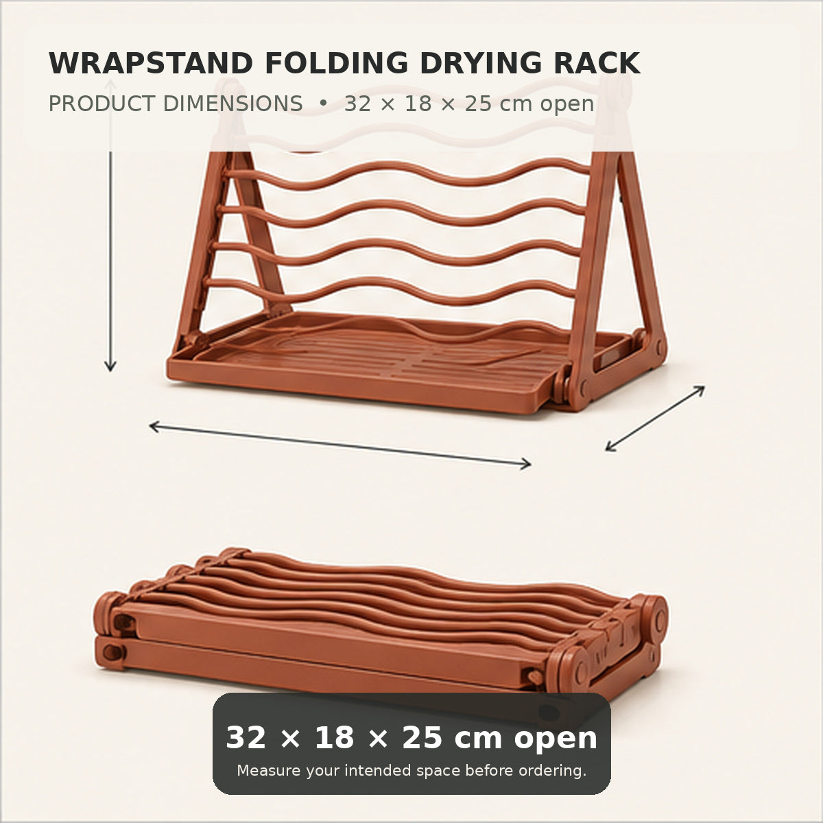 WrapStand Folding Drying Rack