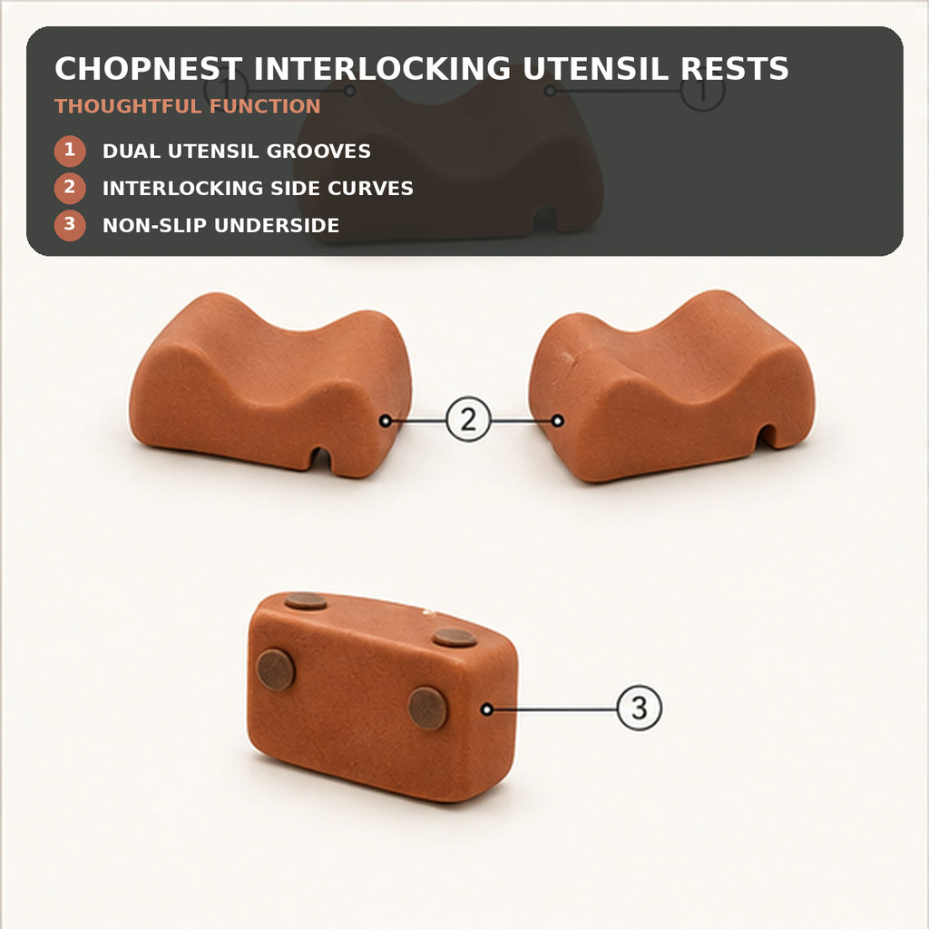 ChopNest Interlocking Utensil Rests – 8 Piece Set