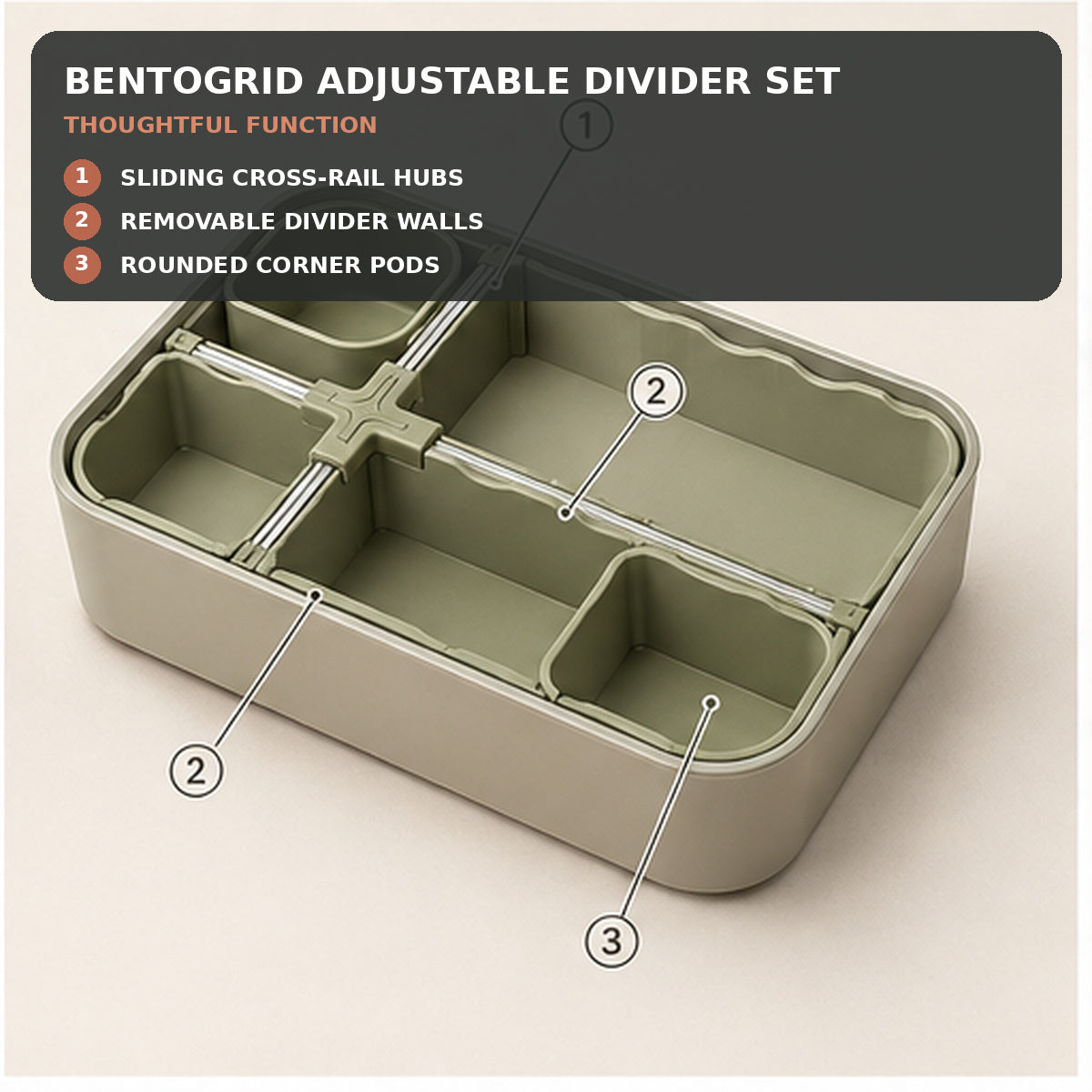 BentoGrid Adjustable Divider Set