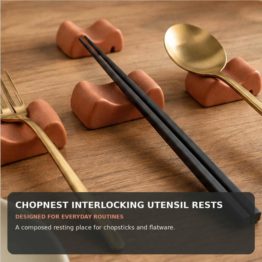 ChopNest Interlocking Utensil Rests – 8 Piece Set